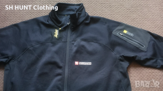 Snickers 9438 Body Mapping Micro Fleece Work Jacket размер XL работна блуза W4-659, снимка 4 - Блузи - 52613996