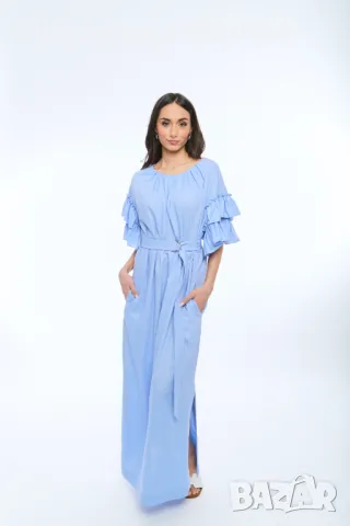 Ленена Рокля Rosaline - Небесно Синя