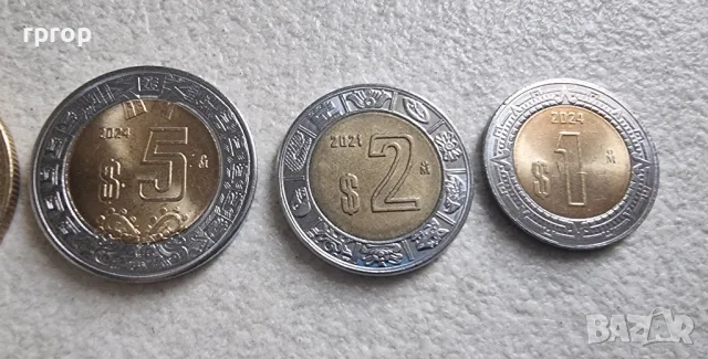 Мексико. 
1, 2, 5 , 10 мексикански песо.
Нови ., снимка 4 - Нумизматика и бонистика - 49408851