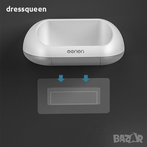 4115 Самозалепваща пластмасова сапунерка с тава за отцеждане, снимка 3 - Други стоки за дома - 44129971