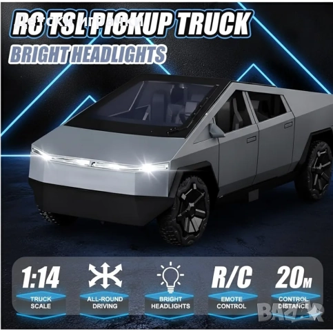 Тесла Пикап с дистанционно и управление със смартфон, Cybertruck, Тесла  , снимка 3 - Коли, камиони, мотори, писти - 52701807