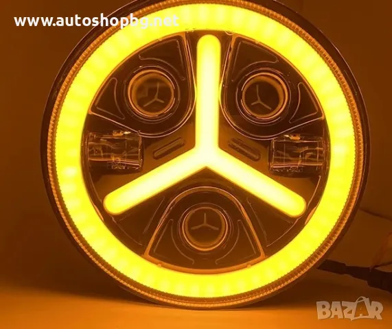 Универсални 7" ЛЕД Фарове, снимка 12 - Части - 47925804