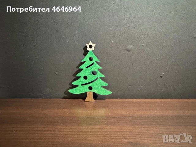 Дървени коледни играчки - Ръчно изработена декорация, снимка 9 - Декорация за дома - 52357715