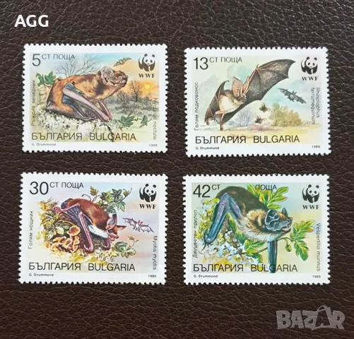 Серия "Прилепи" Световен фонд за защита на дивата природа 1989 г, снимка 2 - Филателия - 47762562