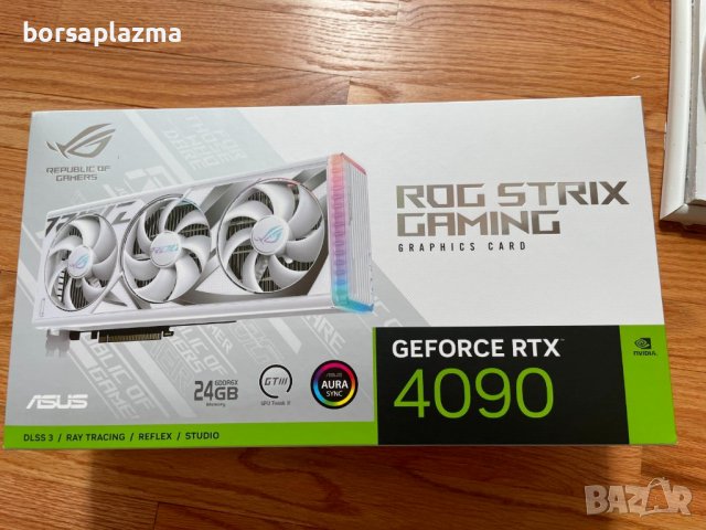 ASUS GeForce RTX 4090 ROG Strix O24G White, 24576 MB GDDR6X, снимка 1 - Видеокарти - 40029865