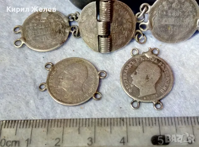 СТАРИННА МАЙСТОРСКА СРЕБЪРНА ГРИВНА със СРЕБЪРНИ МОНЕТИ 50 СТОТИНКИ на ЦАР ФЕРДИНАНД I 47953, снимка 6 - Антикварни и старинни предмети - 48467708