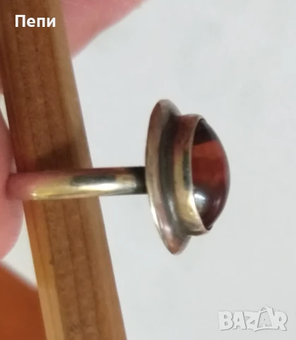 Сребърен пръстен с "Тигрово око", снимка 4 - Пръстени - 51229034