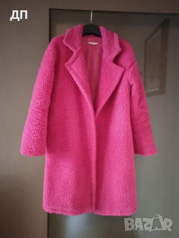 Пухено дамско палто Ново