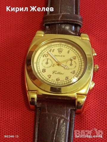 Класически модел мъжки часовник ROLEX Gellini с кожена каишка 32269, снимка 9 - Мъжки - 53491337