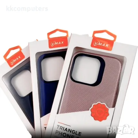 iPhone 16 Pro (6.3) Силиконов твърд кейс Vmax Triangle и Протектор, снимка 7 - Калъфи, кейсове - 49843376