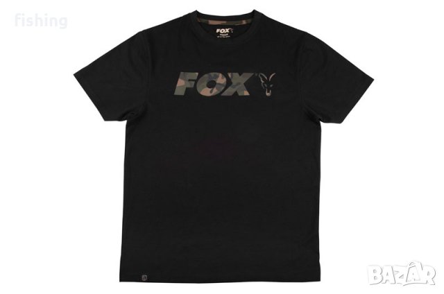 Тениска Fox Black Camo Print T-Shirt