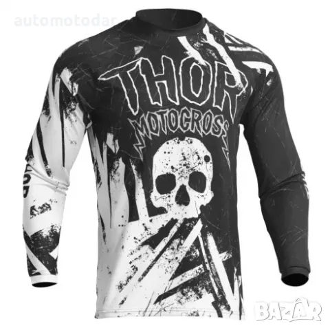 Детско мотокрос джърси THOR YOUTH SECTOR GNAR BLACK/WHITE, снимка 1 - Аксесоари и консумативи - 48749268