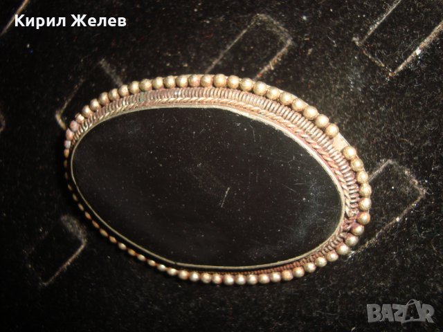 СТАРИННА САЧАНЕНА БРОШКА с ОГРОМЕН ШЛИФОВАН ЧЕРЕН ОНИКС РЪЧНА ЮВЕЛИРНА ИЗРАБОТКА 72361, снимка 15 - Антикварни и старинни предмети - 32265600