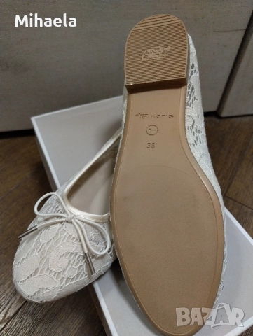 Дамски балеринки, Тамарис, 38, снимка 4 - Дамски елегантни обувки - 51552843