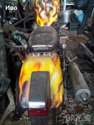Bober,ГДР/2Такт,Самоделен Мотоциклет Чопър 1000сс,3 Цилиндров,2 Тактов с кардан и заден ход., снимка 1