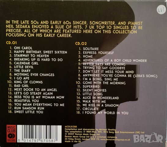 NEIL SEDAKA - Happy Birthday Sweet Sixteen, The Very Best Of - CD - оригинален двоен диск, снимка 2 - CD дискове - 43702037