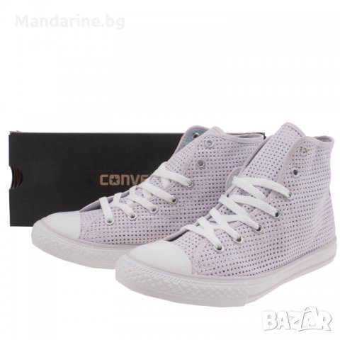 ПРОМО 🍊 CONVERSE ALL STAR № 38 🍊 Оригинални мрежести дамски кецове в бледо лилаво нови с кутия, снимка 3 - Дамски ежедневни обувки - 26576446