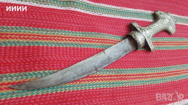 Сребърна кама ханджар, снимка 3 - Антикварни и старинни предмети - 52169930