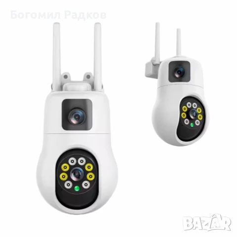 Смарт PTZ WiFi камера за външен монтаж 2x 3MP, ICSee, снимка 2 - IP камери - 49804901