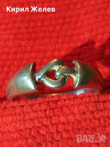 СТАР АНГЛИЙСКИ СРЕБЪРЕН АРТ ДИЗАЙН КРАСИВ ПРЪСТЕН СРЕБРО 925 РЪЧНА ИЗРАБОТКА 26241, снимка 12 - Пръстени - 34630712