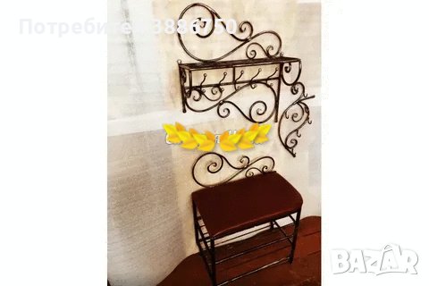 Закачалки , стойки за обувки и портманта от ковано желязо, снимка 11 - Закачалки - 38653489