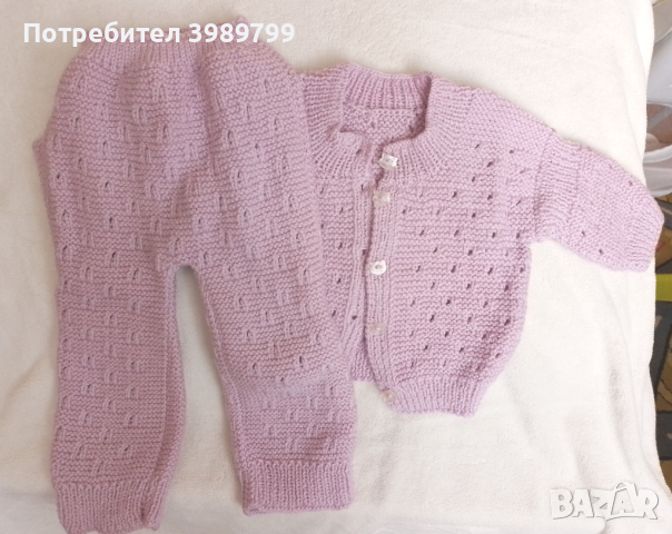 Бебешки комплект жилетка и панталон, 9-12м, снимка 1 - Жилетки и елечета за бебе - 44843898