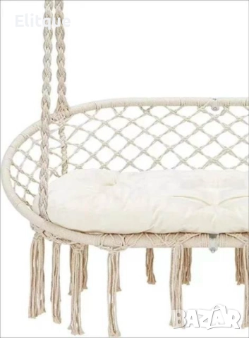 Двойна бежова градинска люлка за двама с възглавници, снимка 14 - Други стоки за дома - 52862515