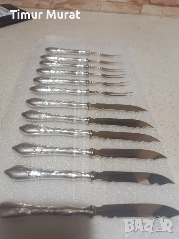 предлагам посребрени прибори 12бр. 100лв