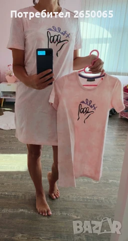 Комплект роклички за мама и дъщеря! С/М и 8/9г., снимка 4 - Рокли - 51242905