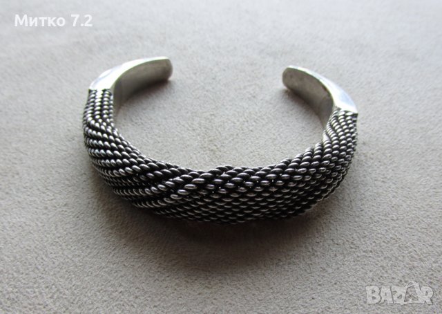 сребърна гривна - 2, снимка 2 - Гривни - 39270686