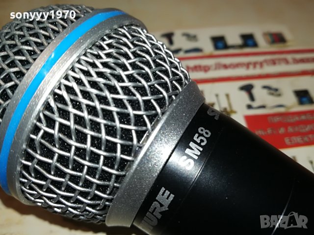 SHURE PROFI MICROPHONE SM58 BLUE 2504231038, снимка 6 - Микрофони - 40478423
