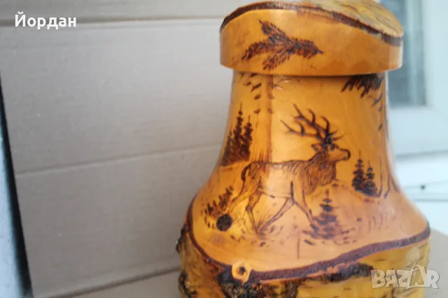 Халба за бира от брезово дърво, снимка 3 - Антикварни и старинни предмети - 47356660