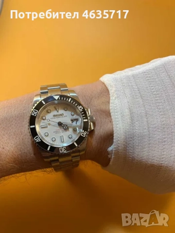 Часовник Seiko Yachtmaster White (mod), снимка 4 - Мъжки - 52213740