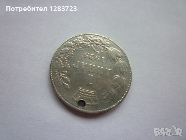 монета 1 динар 1925 година, снимка 4 - Нумизматика и бонистика - 53333994