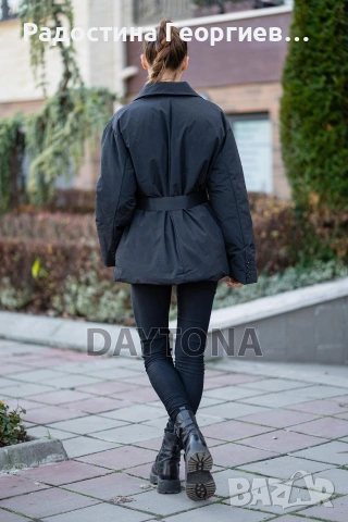 Къса дамска грейка с колан (тип сако), снимка 5 - Якета - 53053090