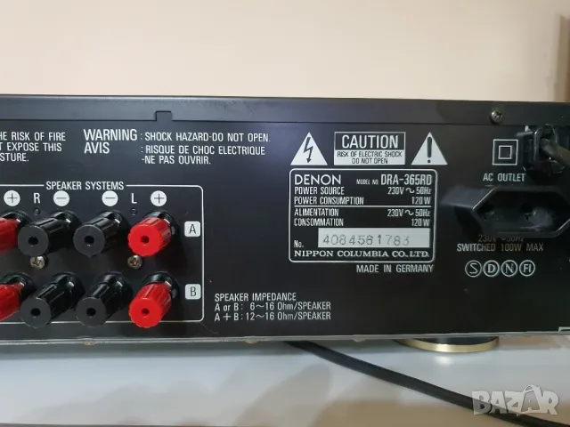Denon-DRA 365 RD, снимка 9 - Ресийвъри, усилватели, смесителни пултове - 49326940