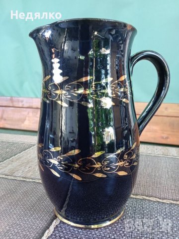 Стара красива кана,керамика,кобалт, снимка 5 - Антикварни и старинни предмети - 37192750