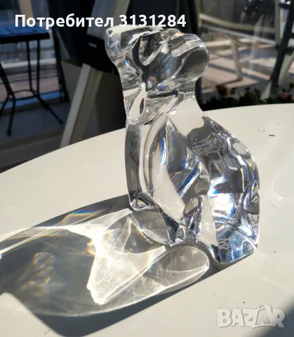 Art glass винтидж Кристална статуетка в стил Модерн  Швеция, снимка 7 - Статуетки - 49112032