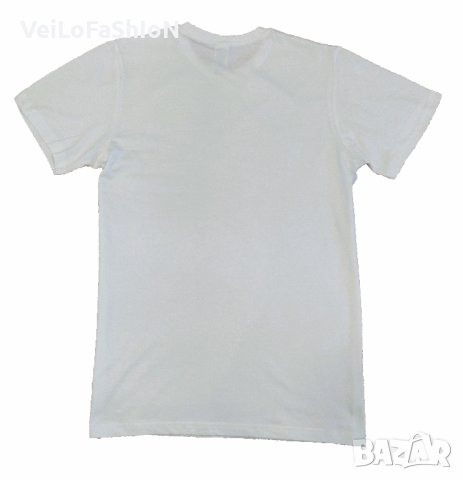 Нова мъжка тениска в бял цвят, снимка 3 - Тениски - 43829214