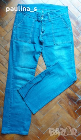 Два броя / ВИНТИДЖ / Рядка находка / Еластични дънки с висока талия и широки крачоли , снимка 3 - Дънки - 32756035