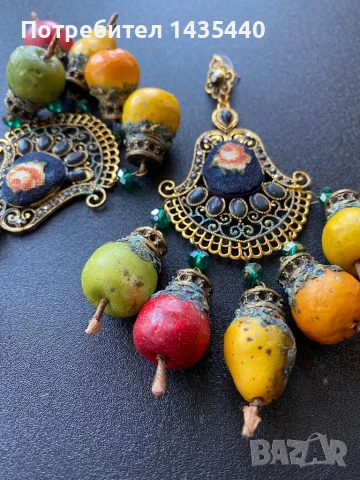 Ръчно изработени обици от серията “Забранения плод” на дизайнерката Анелия Милчева, снимка 4 - Други - 51110841