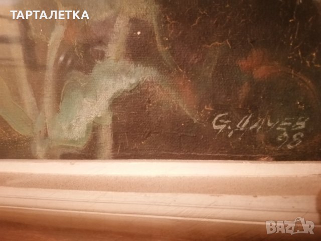  С. Дачев стара Картина с макове в рамка С. Дачев , снимка 7 - Картини - 43506666