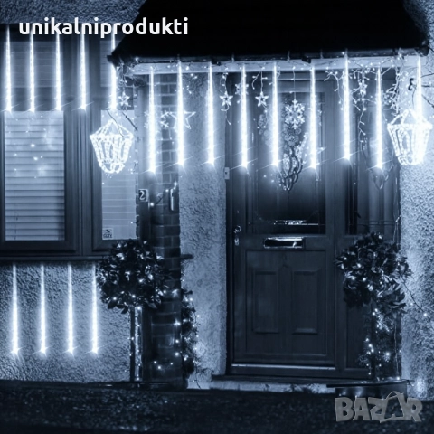 НОВО падащ сняг 3м х 80см коледни лампички с 8 изстрелващи се функции многоцветна светлина , снимка 2 - Лед осветление - 52666541