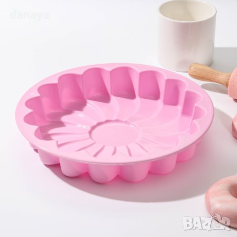 2609 Силиконова форма за печене Маргаритка, 22 см, снимка 2 - Съдове за готвене - 43848821