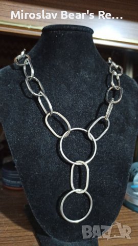 Масивно сребърно колие - дължина 75см, снимка 3 - Колиета, медальони, синджири - 37855666