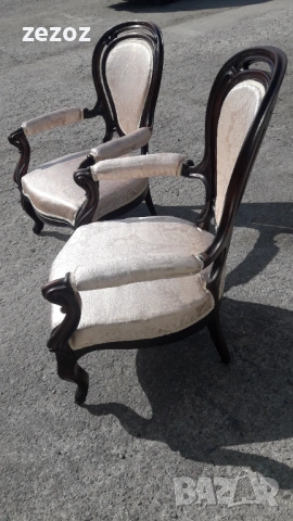 Кресла антикварни-махагон 2бр., снимка 10 - Дивани и мека мебел - 53562167