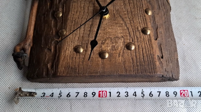 Стенен часовник от стар Орех и автентична Лозарска Ножица, снимка 6 - Стенни часовници - 53250419