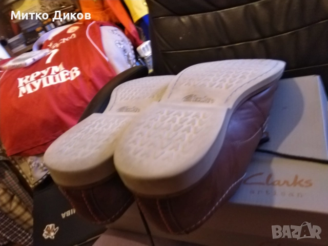 Clarks маркови обувки телешки бокс 61632971 отлични реален номер № 44.5 стелка 29см, снимка 16 - Ежедневни обувки - 52054073
