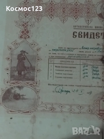 Стар военен документ , снимка 2 - Антикварни и старинни предмети - 53156515