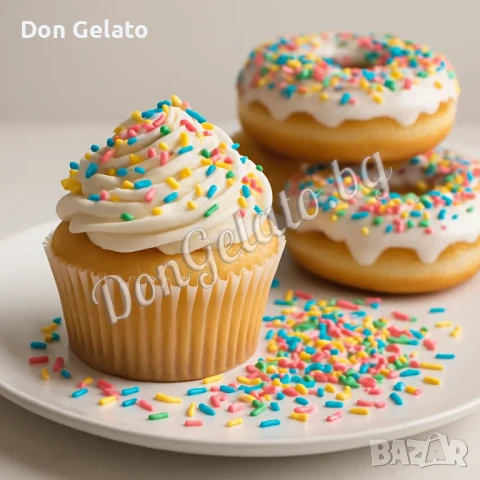 Шарени захарни пръчици за декорация – 1 кг Don Gelato, снимка 2 - Други - 42384008